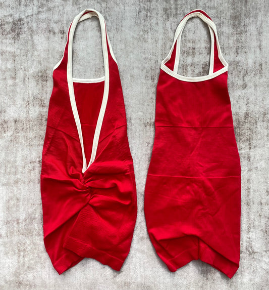 ENTERIZO HALTER CORTO SESGO PREMIUM