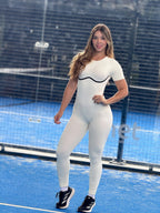 ENTERIZO LARGO MANGA CORTA SESGO PREMIUM