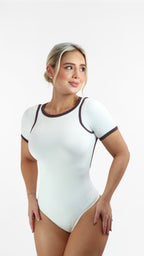 BODY MANGA CORTA SESGO LATERAL PREMIUM