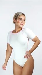 BODY MANGA CORTA SESGO LATERAL PREMIUM