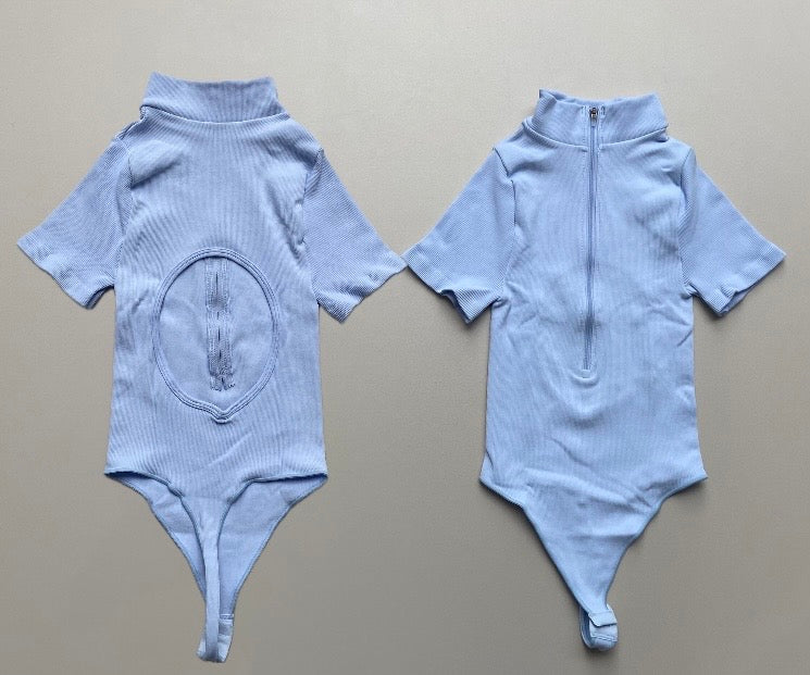 BODY MANGA CORTA CREMALLERA ESCOTE
