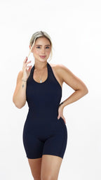 ENTERIZO CORTO HALTER SESGO PREMIUM